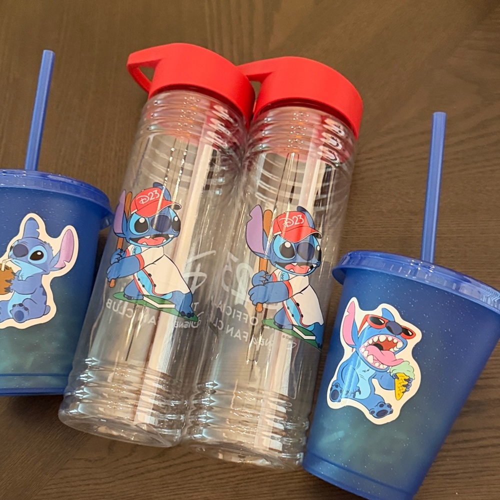 Stitch Themed Party Cup Set with Red and Blue Accents bundle new plastic